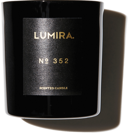 's Lumira No 352 Leather & Cedar Candle - Bellini's Skin and Parfumerie 